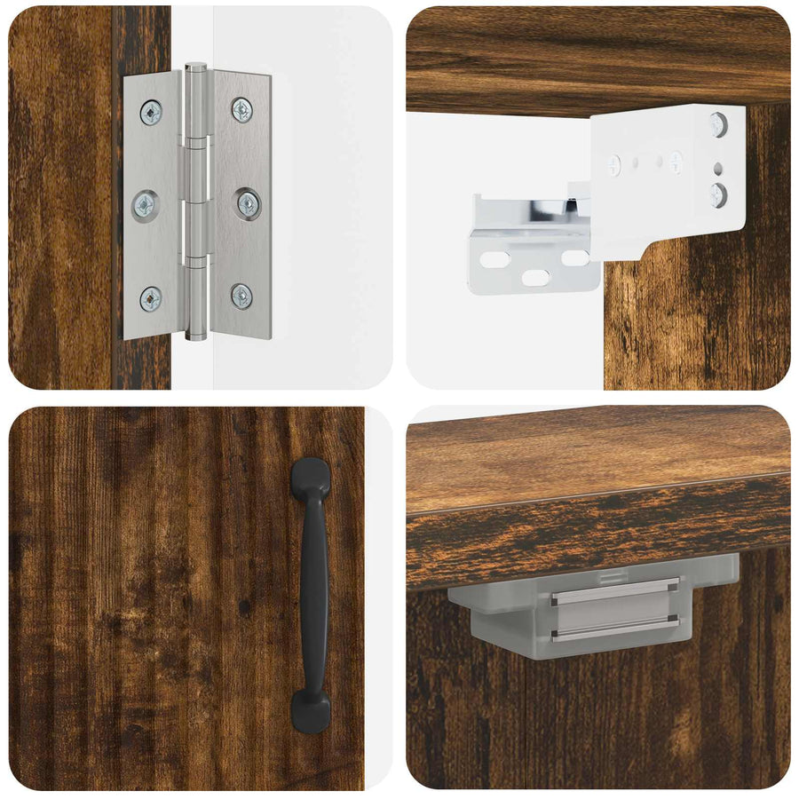 Dartbord Kabinet HOORN Gerookt eiken 52,5 x 10,5 x 53,5 cm