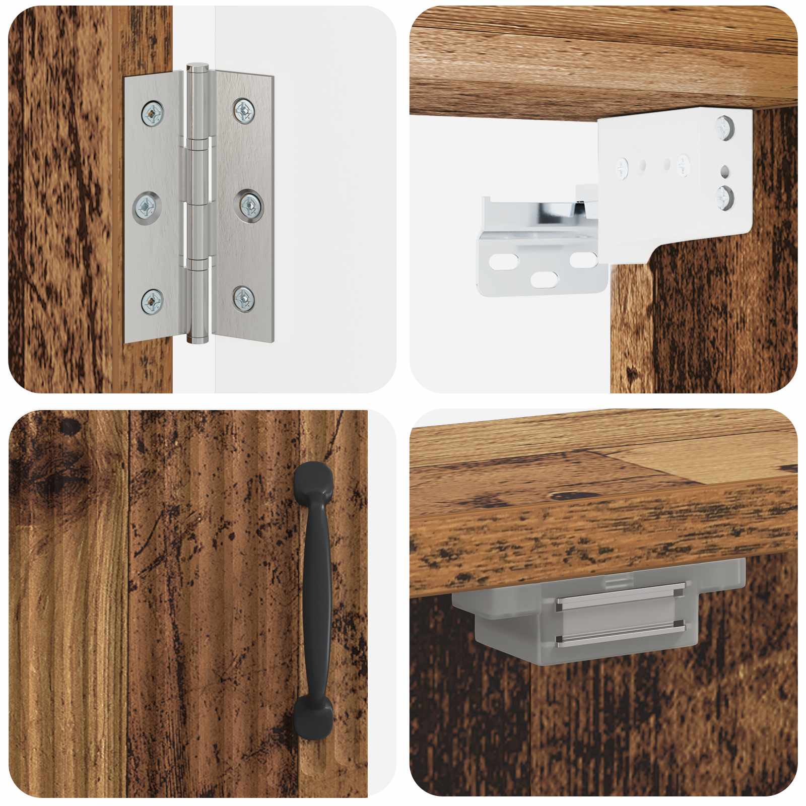 Dartbord Kabinet HOORN Oud hout 52,5 x 10,5 x 53,5 cm