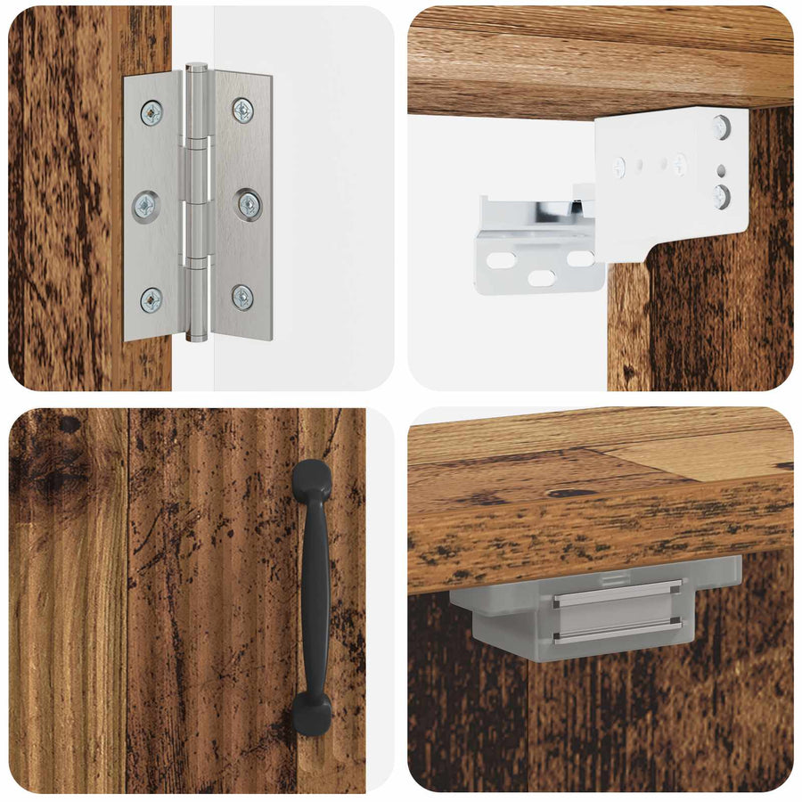 Dartbord Kabinet HOORN Oud hout 52,5 x 10,5 x 53,5 cm
