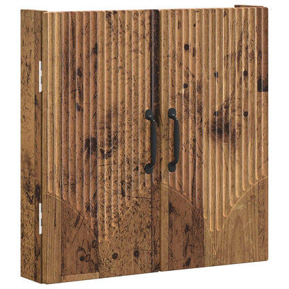 Dartbord Kabinet HOORN Oud hout 52,5 x 10,5 x 53,5 cm