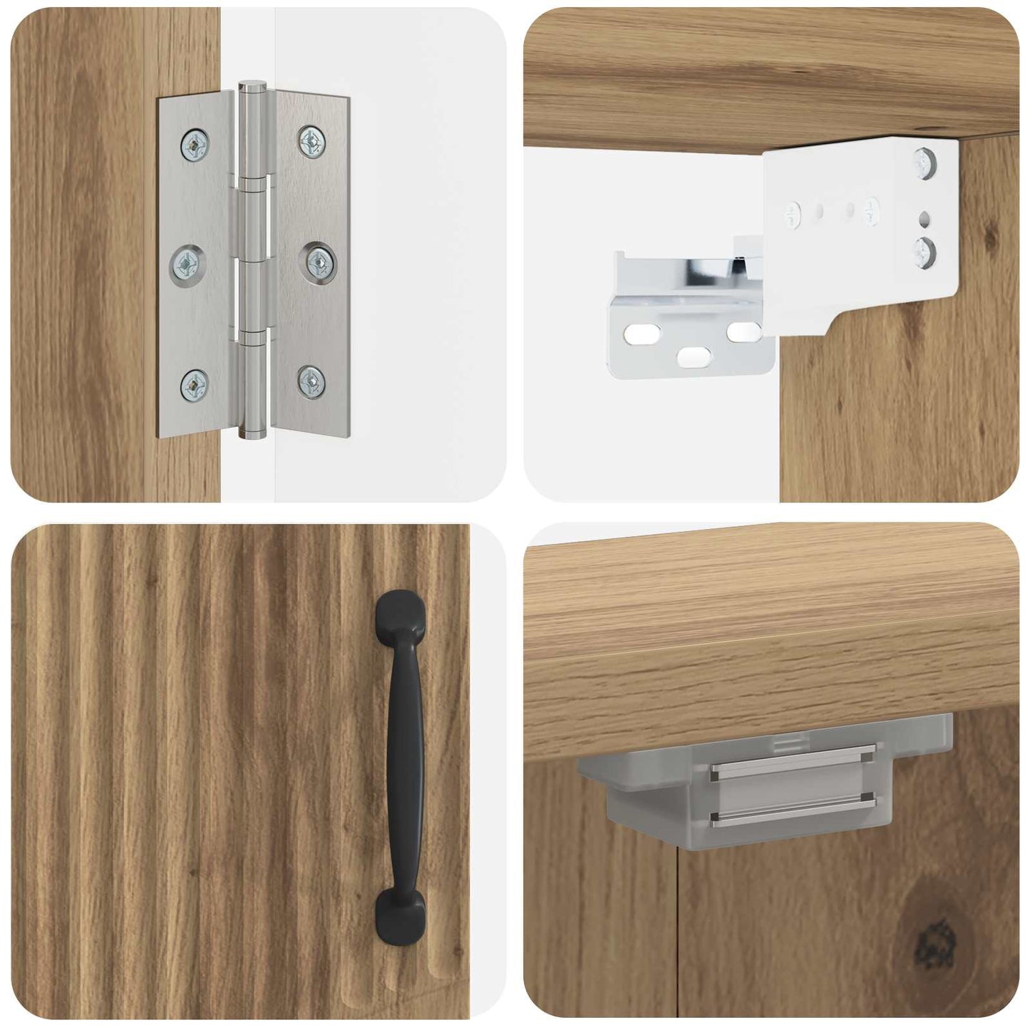 Dartbord Kabinet HOORN Artisanaal eiken 52,5 x 10,5 x 53,5 cm