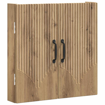Dartbord Kabinet HOORN Artisanaal eiken 52,5 x 10,5 x 53,5 cm