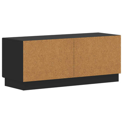 Tv-meubel Zwart Bewerkt hout