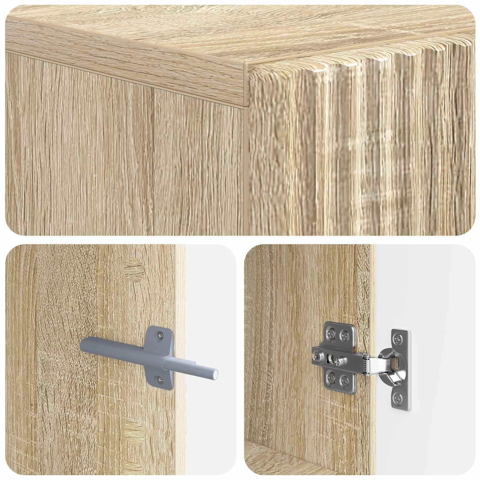 Tv-meubel Sonoma Eiken Bewerkt hout
