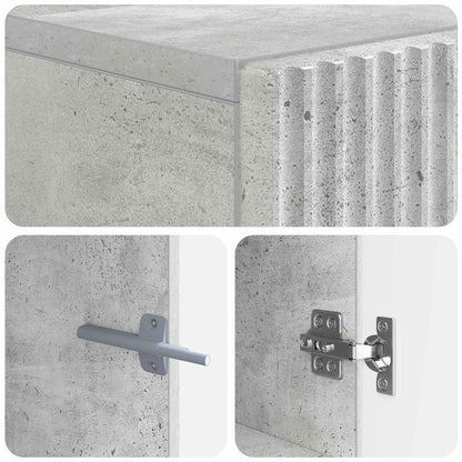Tv-meubel Betongrijs Bewerkt hout