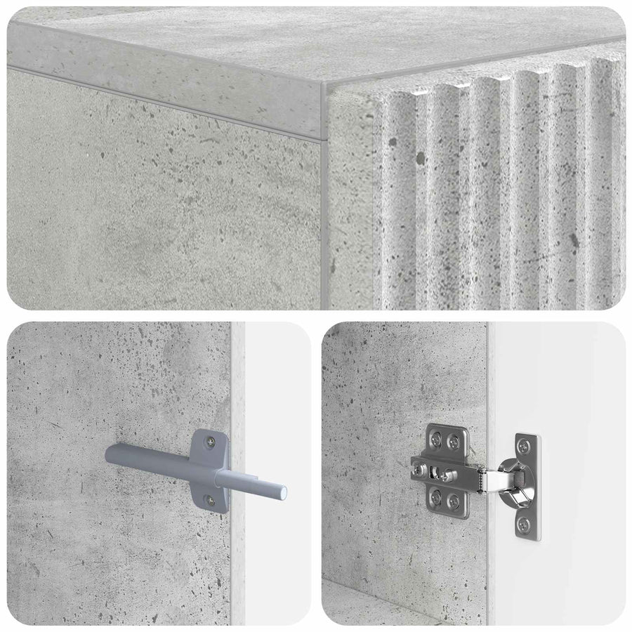 Tv-meubel Betongrijs Bewerkt hout