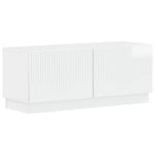 Tv-meubel 49x35x40 cm hoogglans wit bewerkt hout