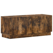 Tv-meubel gerookt eiken bewerkt hout 2 stuks 49x35x40 cm