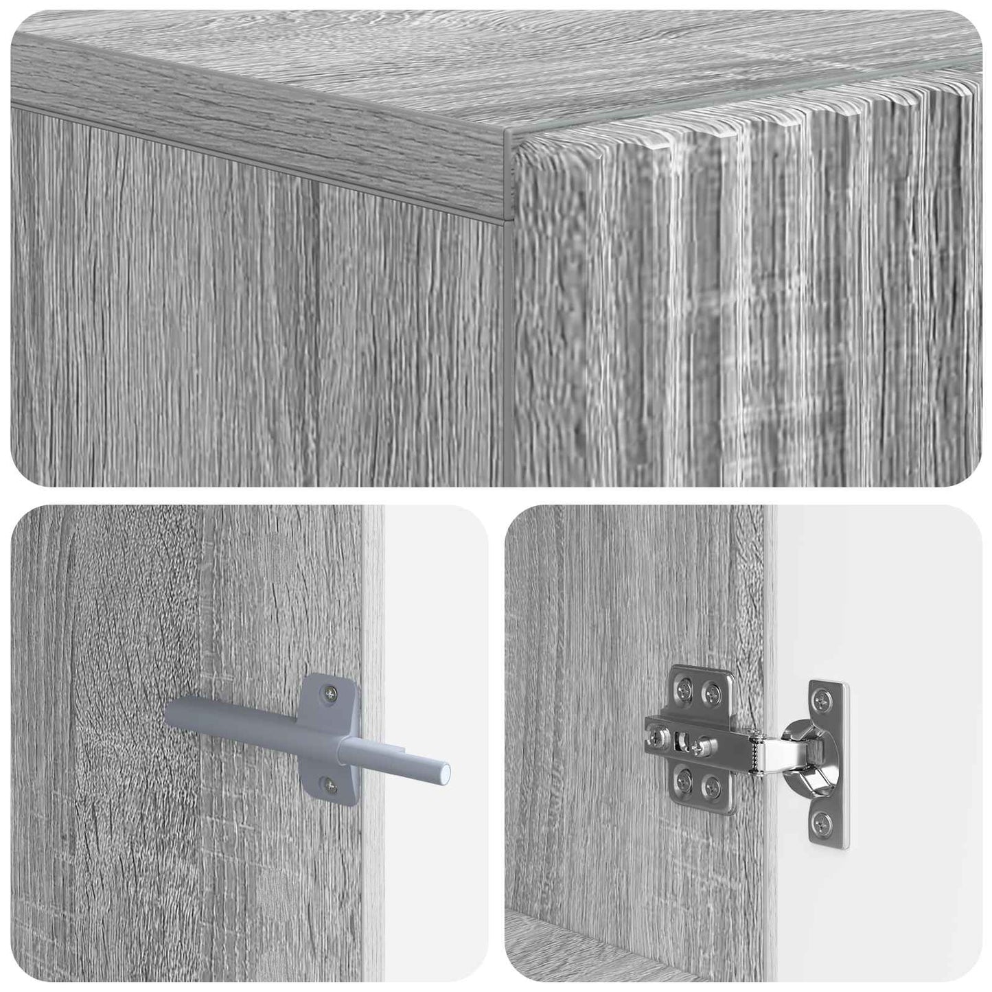 Tv-meubel Grijs Sonoma Bewerkt hout