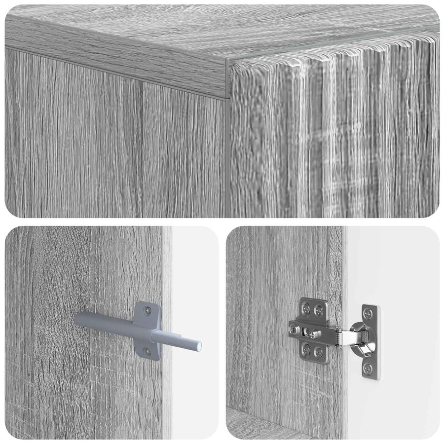 Tv-meubel Grijs Sonoma Bewerkt hout