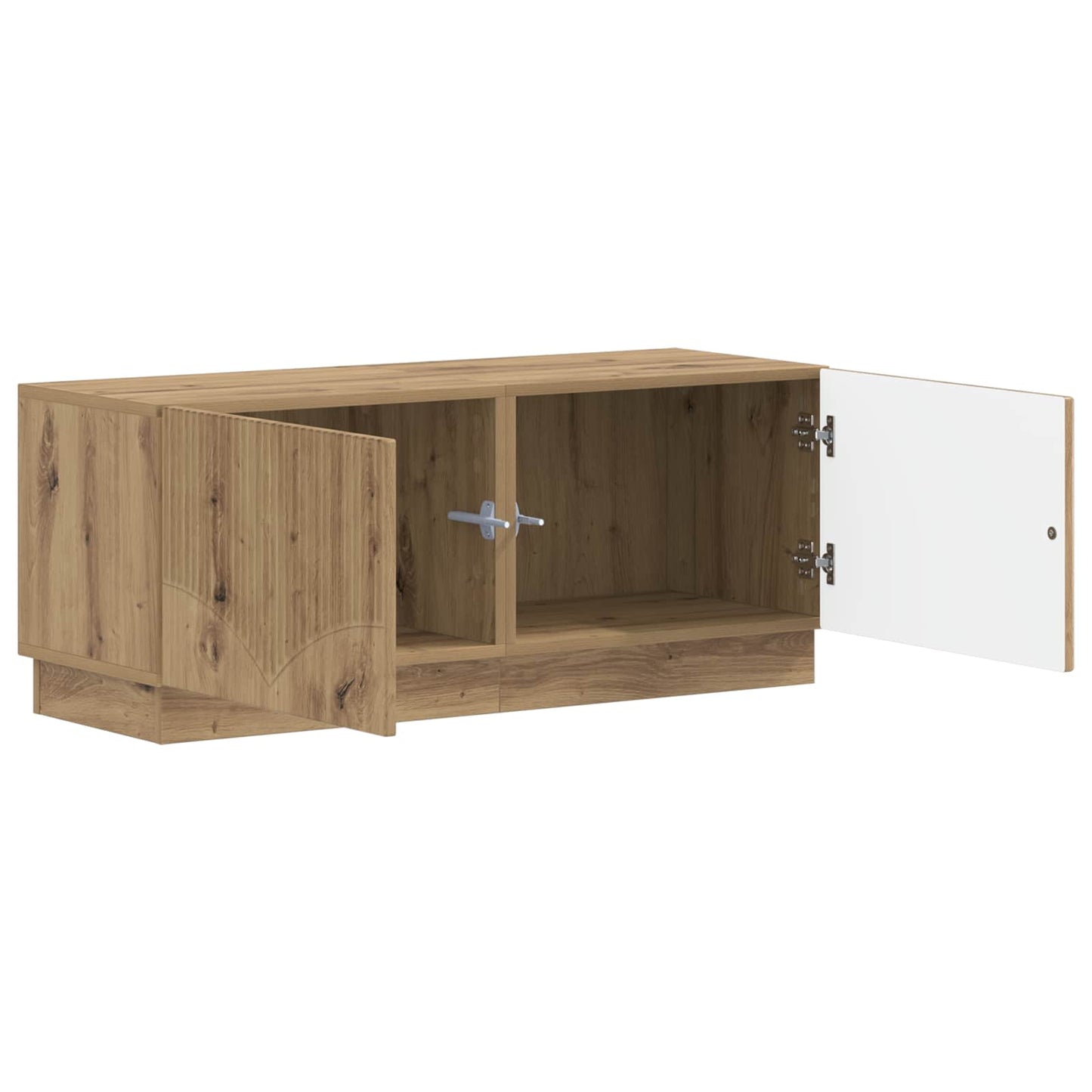 Tv-meubel Artisanaal eiken Bewerkt hout