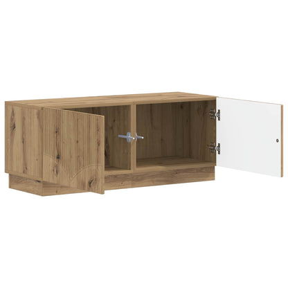 Tv-meubel Artisanaal eiken Bewerkt hout