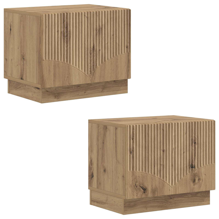 Tv-meubel Artisanaal eiken Bewerkt hout