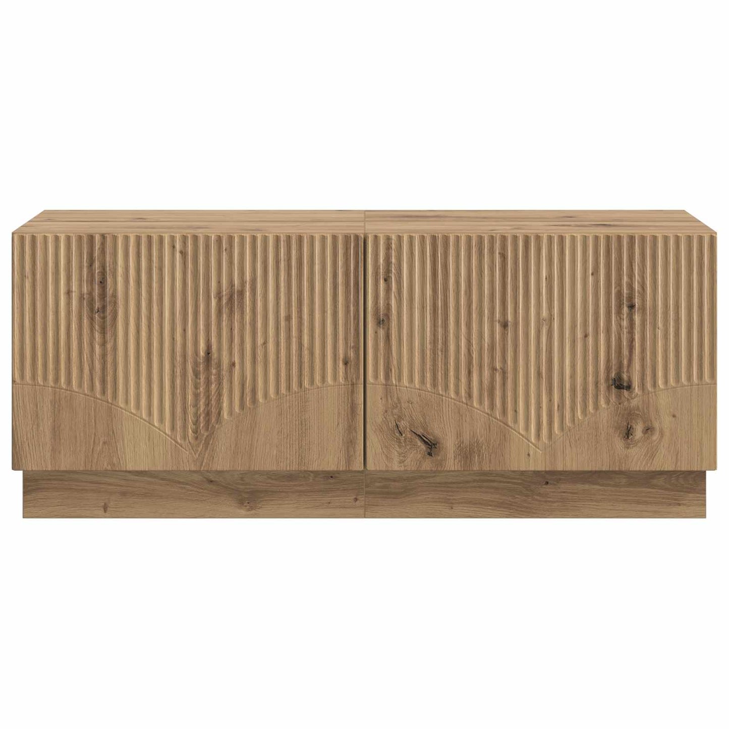 Tv-meubel Artisanaal eiken Bewerkt hout