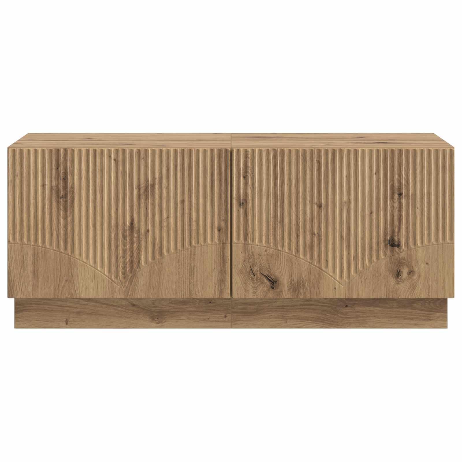 Tv-meubel Artisanaal eiken Bewerkt hout