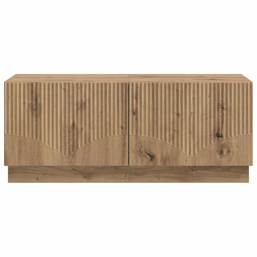 Tv-meubel Artisanaal eiken Bewerkt hout