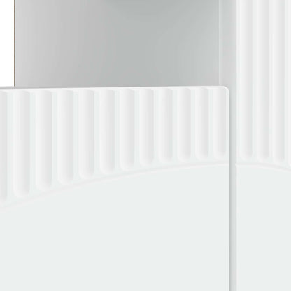 LED tv-meubel Wit Bewerkt hout