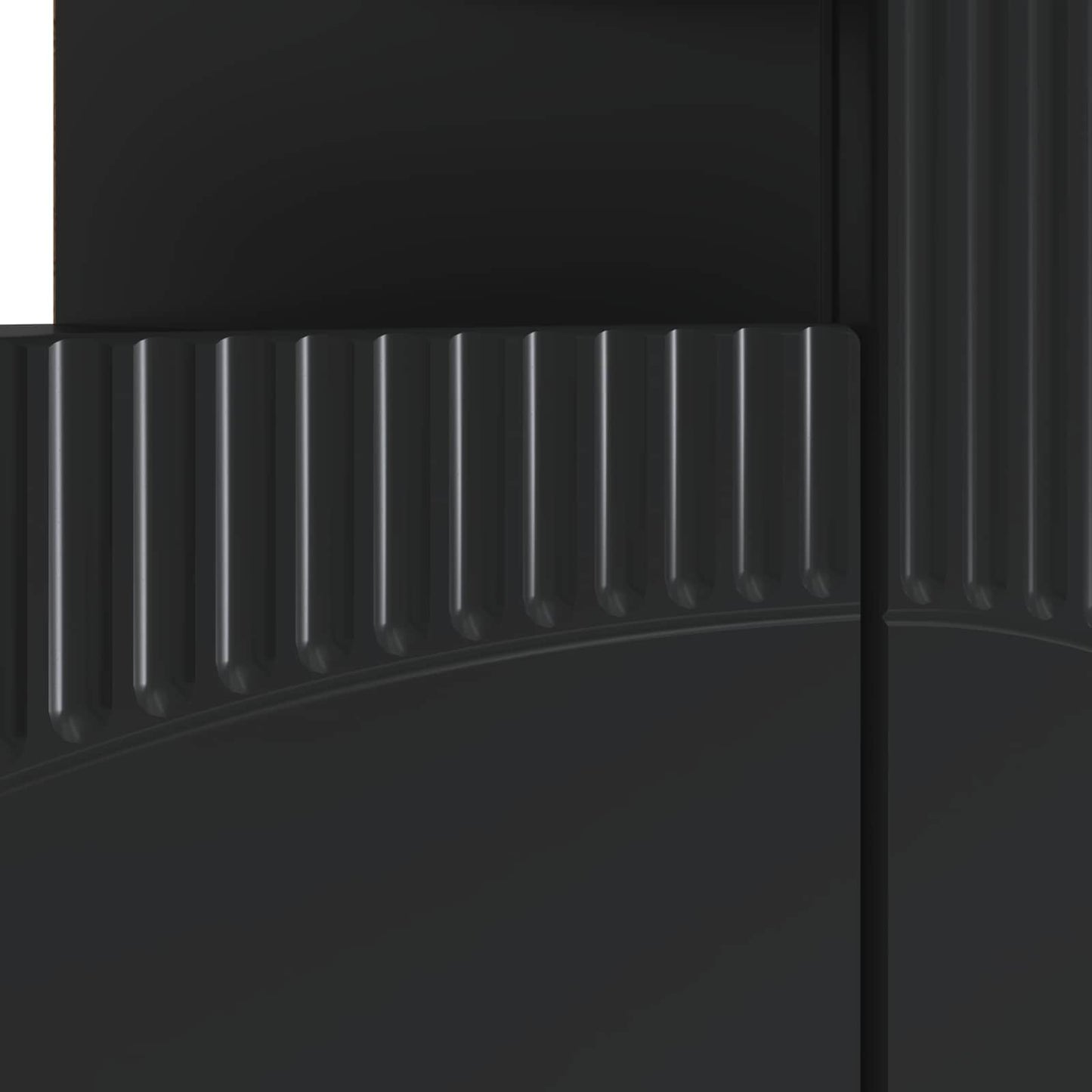 LED tv-meubel Zwart Bewerkt hout