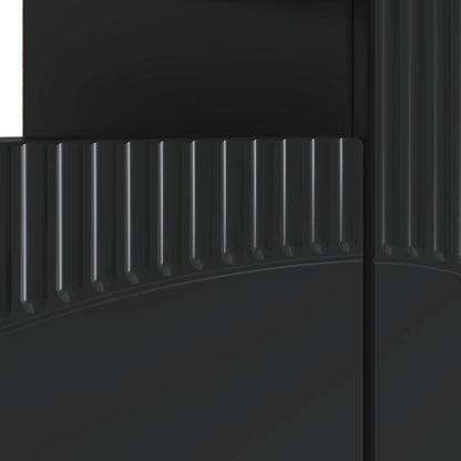 LED tv-meubel Zwart Bewerkt hout