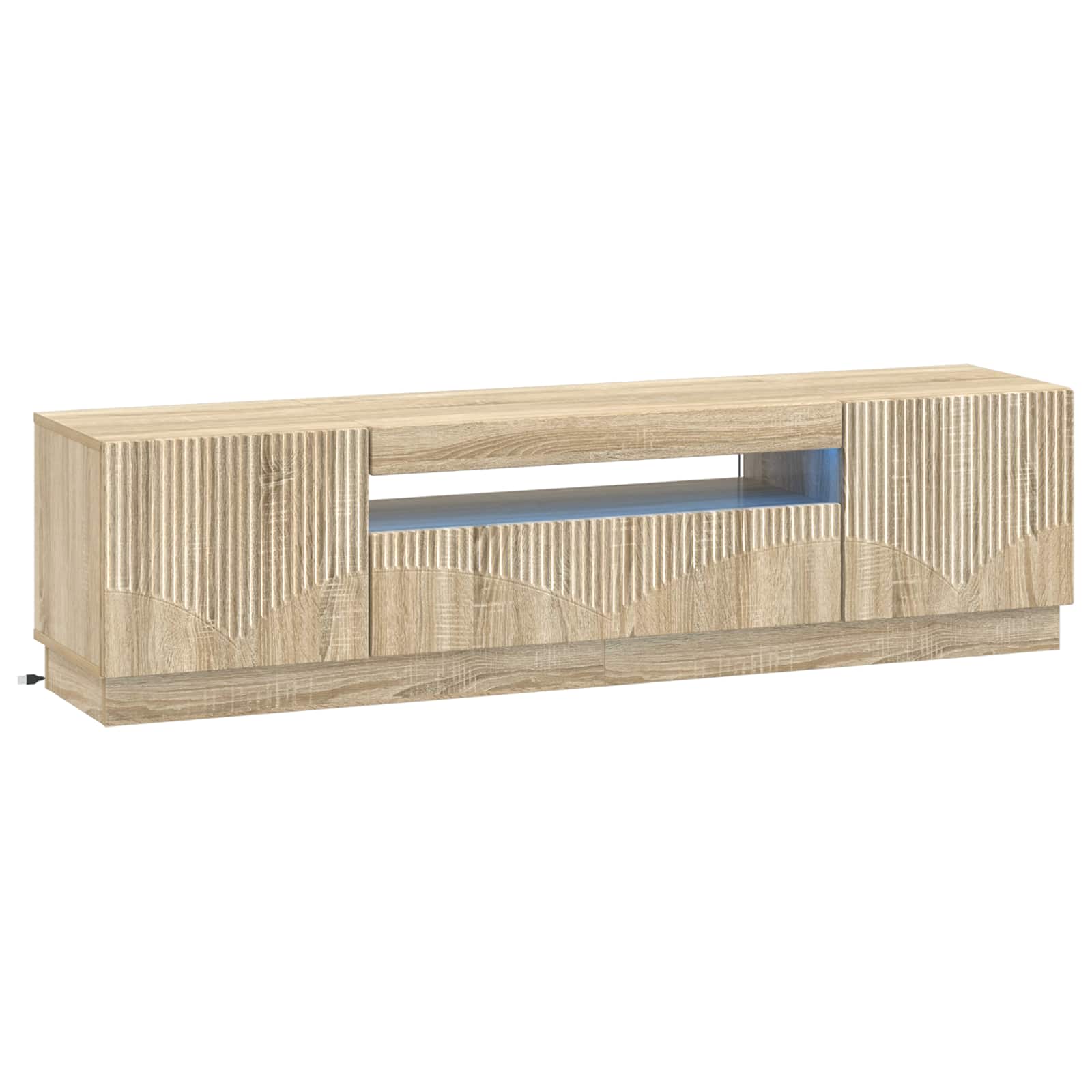LED tv-meubel Sonoma Eiken Bewerkt hout