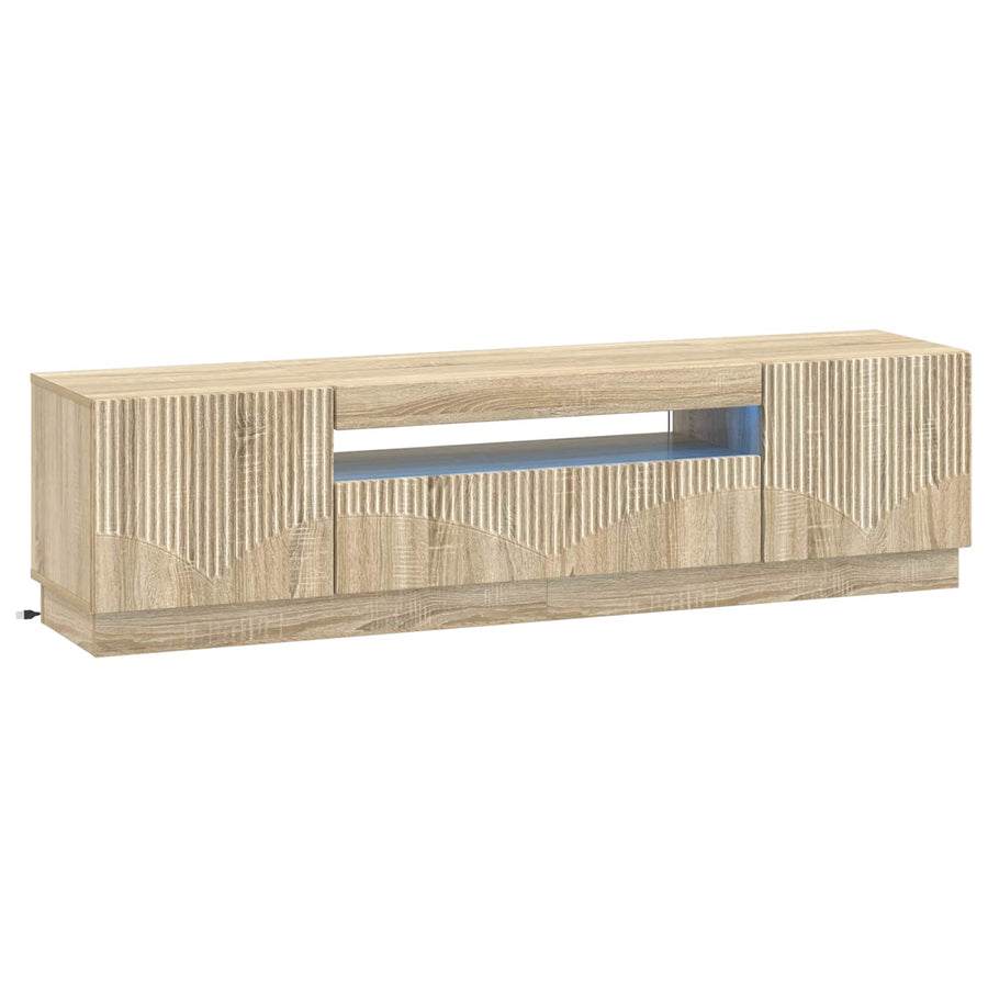 LED tv-meubel Sonoma Eiken Bewerkt hout