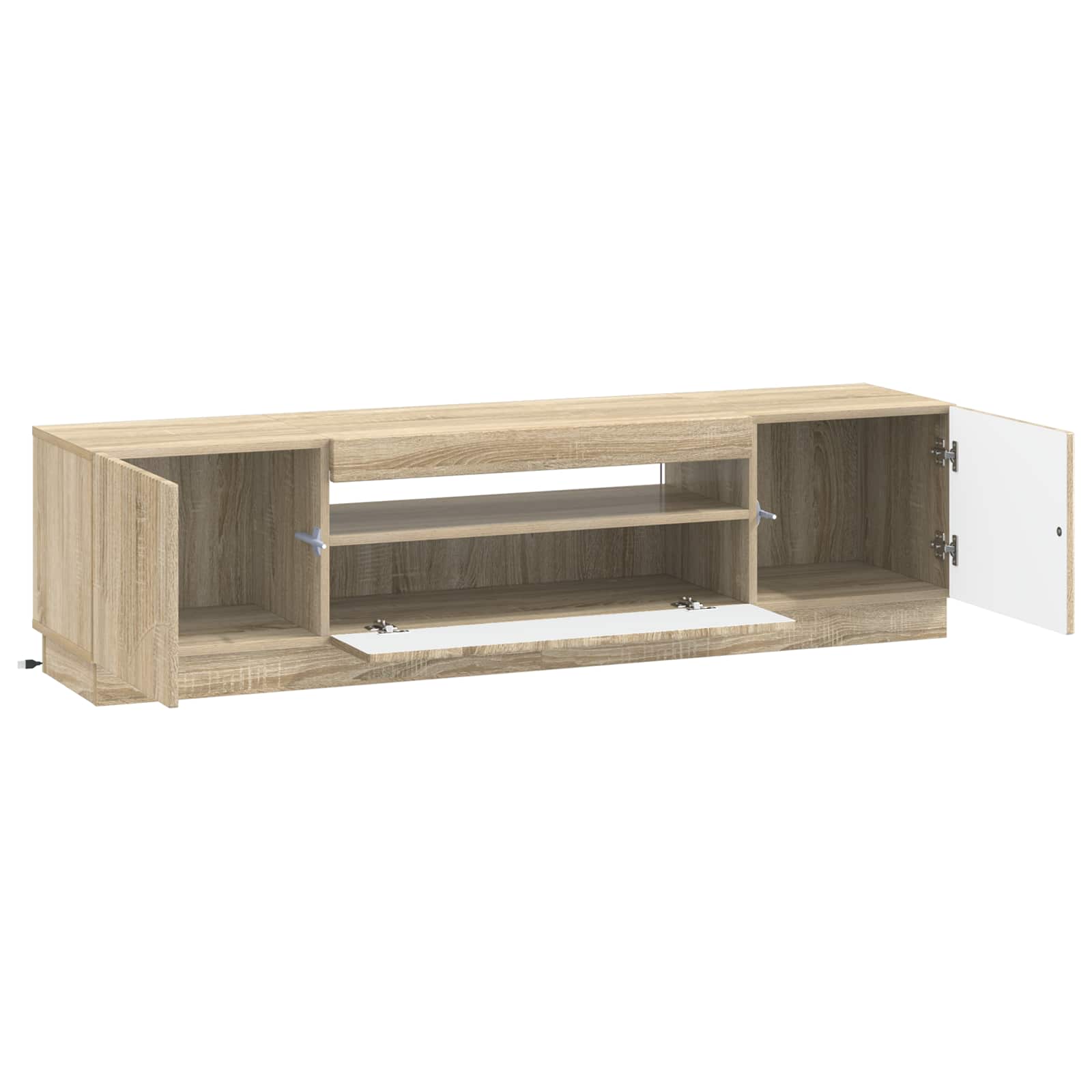 LED tv-meubel Sonoma Eiken Bewerkt hout