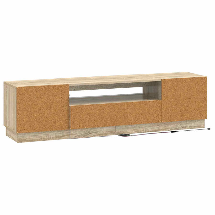 LED tv-meubel Sonoma Eiken Bewerkt hout