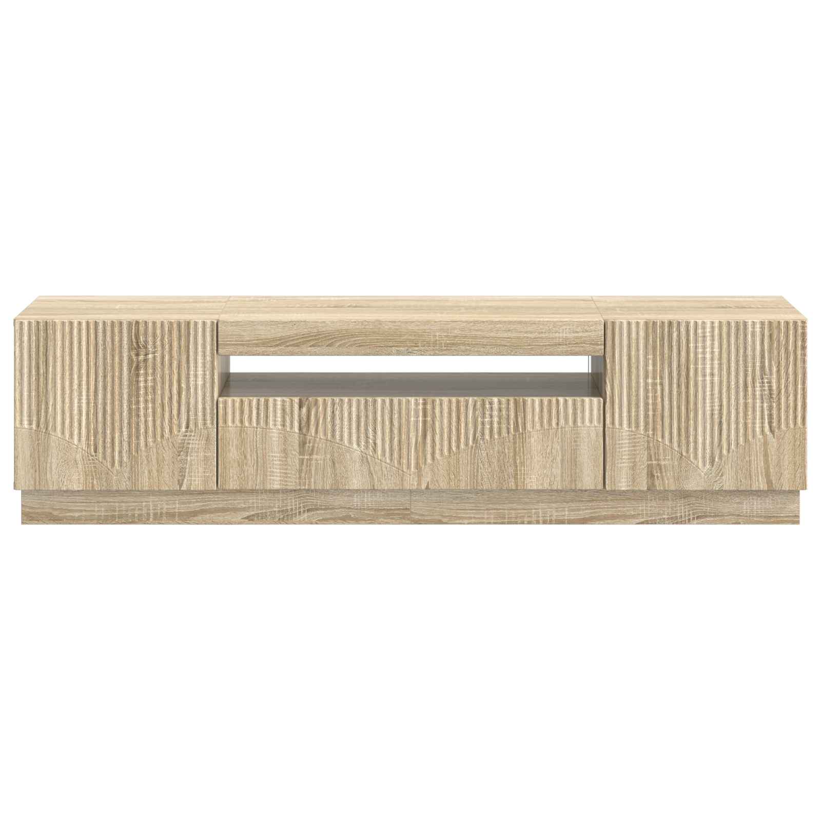 LED tv-meubel Sonoma Eiken Bewerkt hout