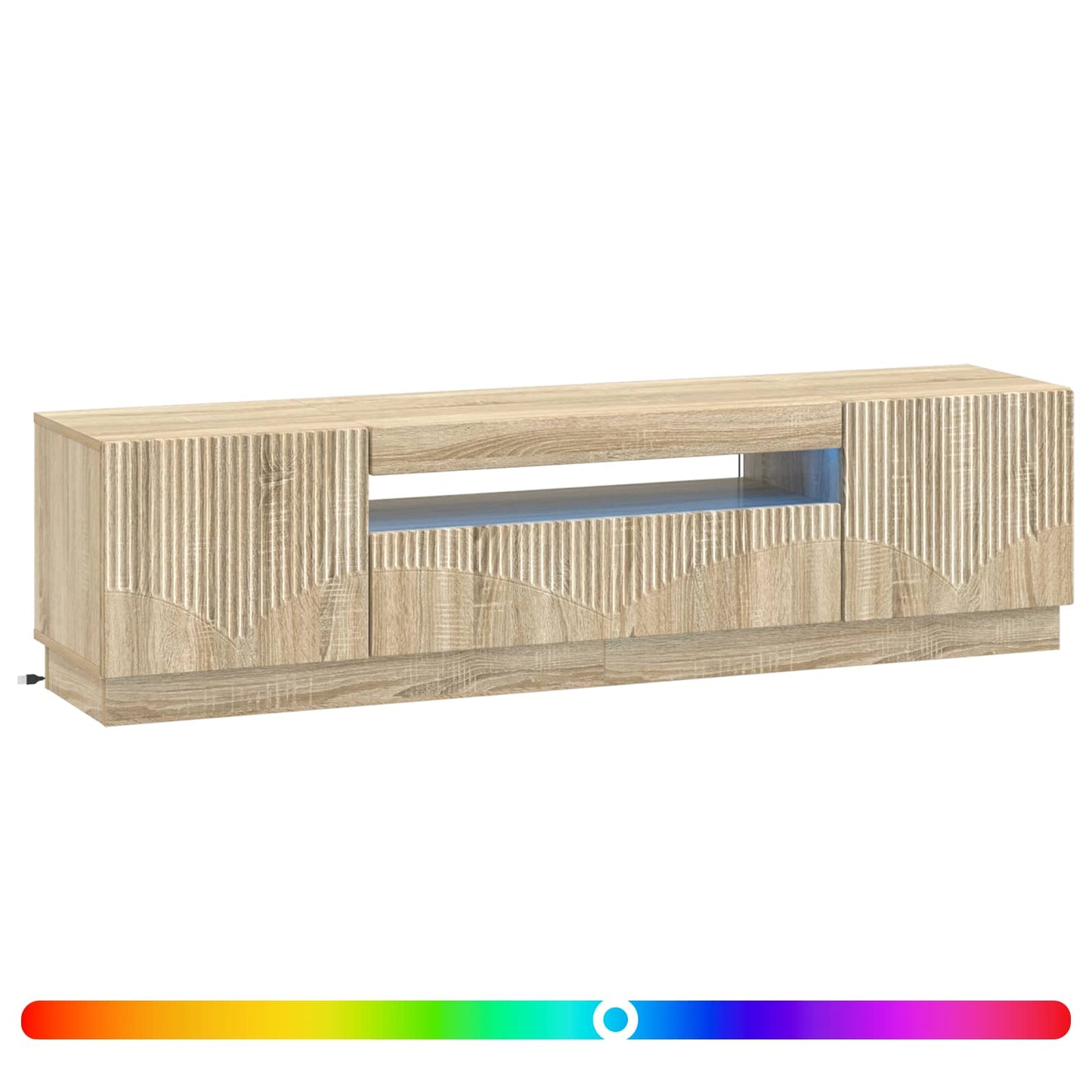 LED tv-meubel Sonoma Eiken Bewerkt hout