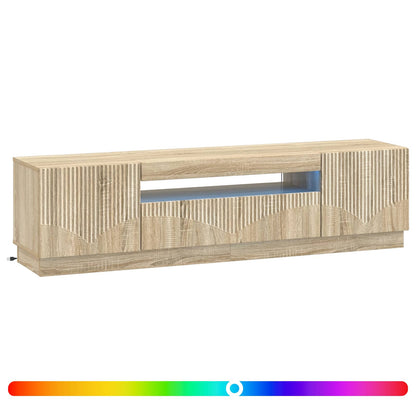 LED tv-meubel Sonoma Eiken Bewerkt hout