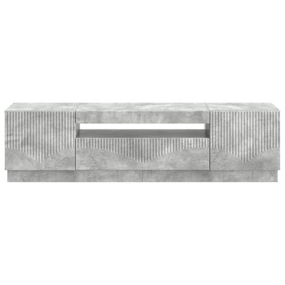 LED tv-meubel Betongrijs Bewerkt hout
