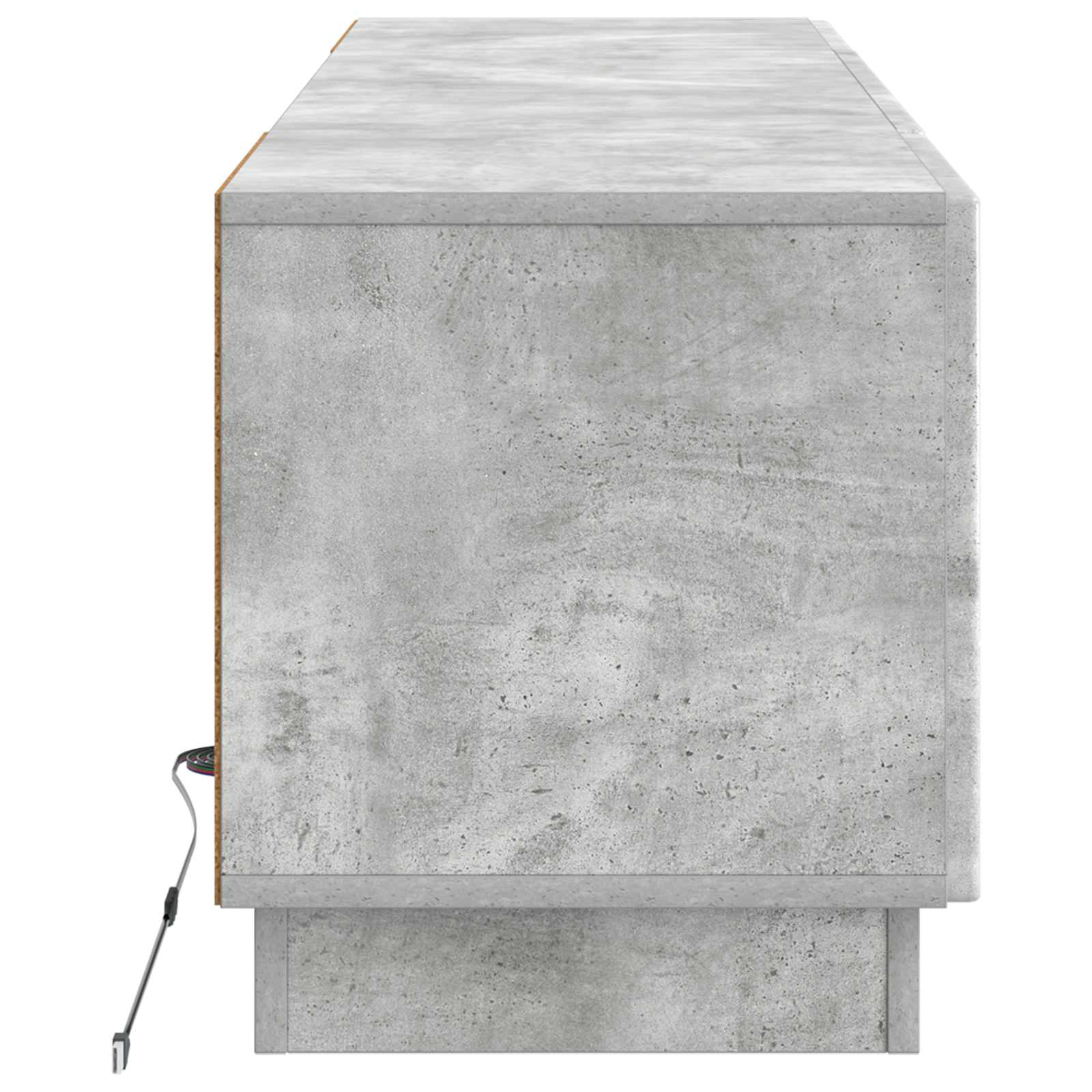 LED tv-meubel Betongrijs Bewerkt hout