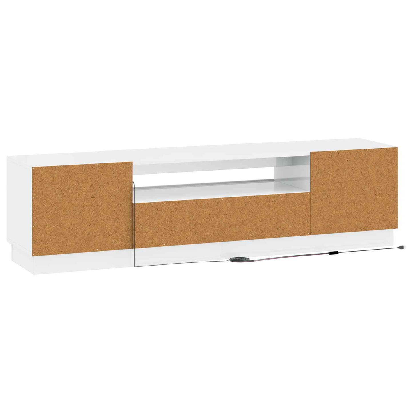 LED tv-meubel Hoogglans Wit Bewerkt hout