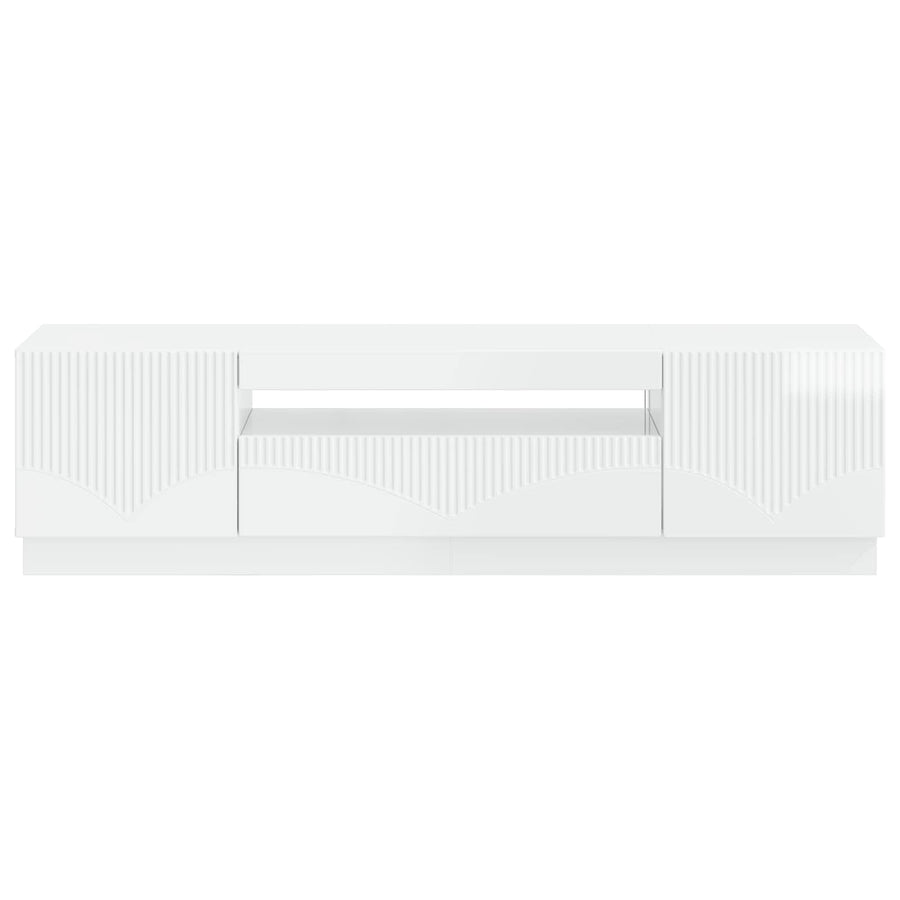 LED tv-meubel Hoogglans Wit Bewerkt hout