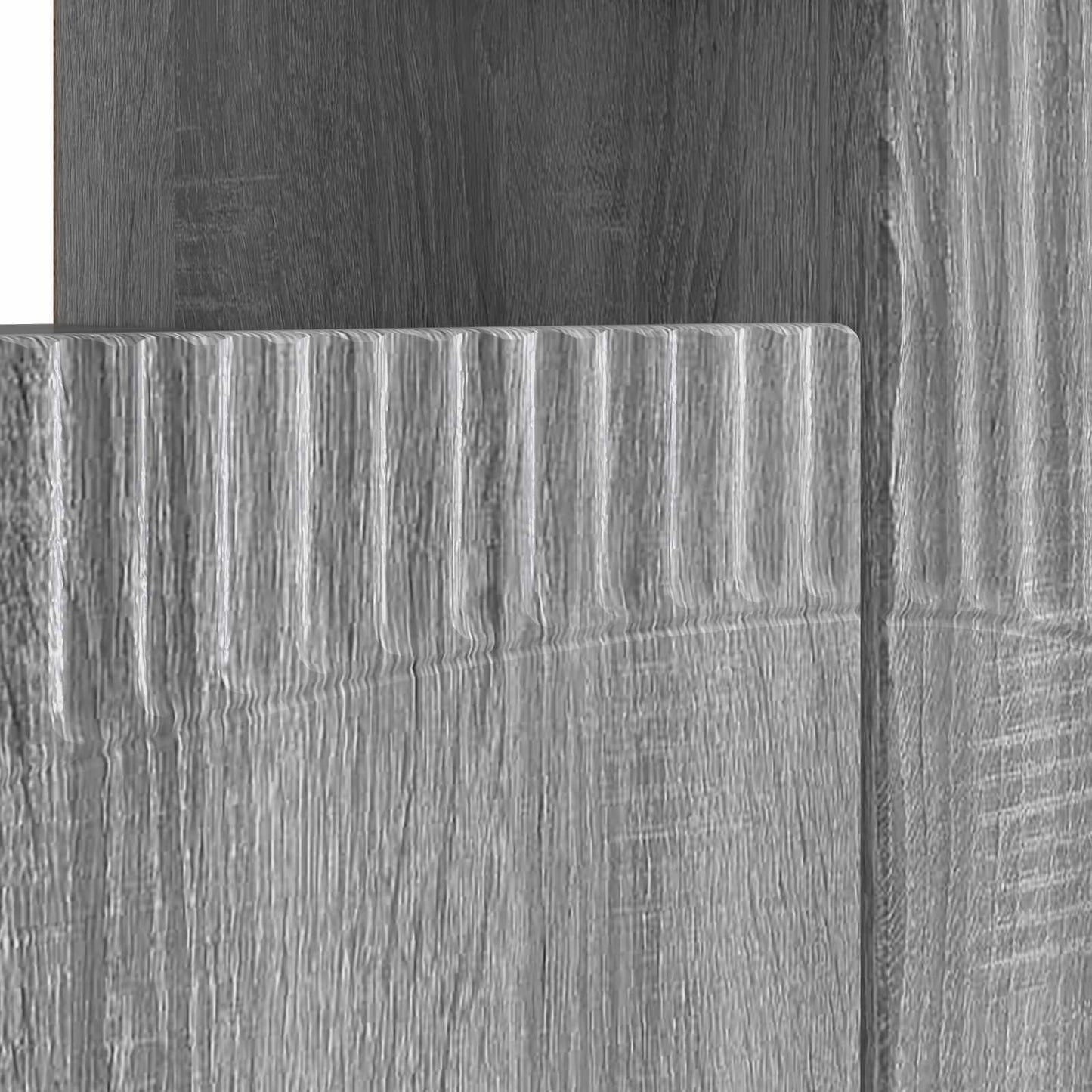 LED tv-meubel Grijs Sonoma Bewerkt hout