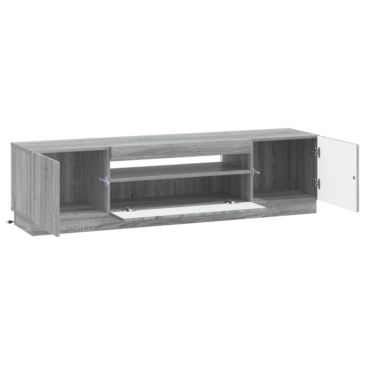 LED tv-meubel Grijs Sonoma Bewerkt hout