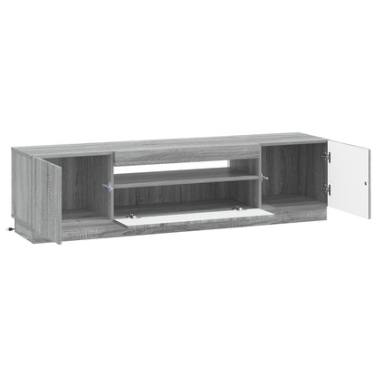 LED tv-meubel Grijs Sonoma Bewerkt hout
