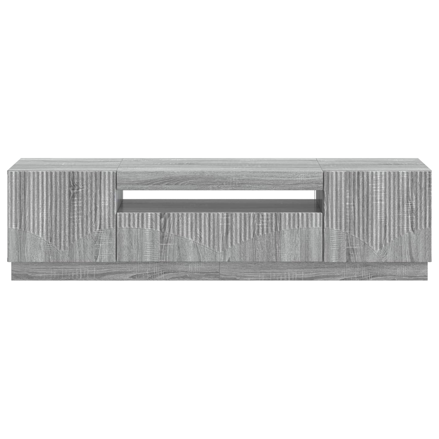 LED tv-meubel Grijs Sonoma Bewerkt hout