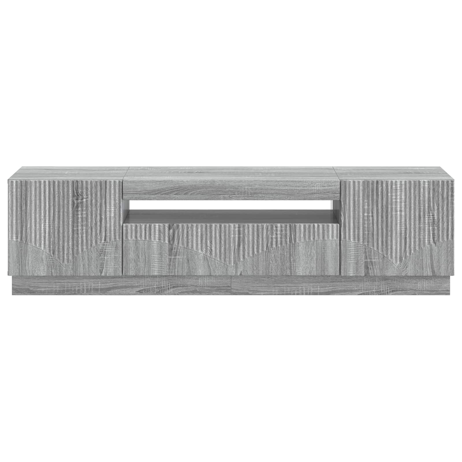 LED tv-meubel Grijs Sonoma Bewerkt hout