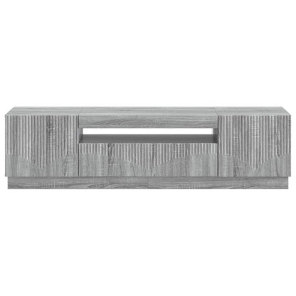 LED tv-meubel Grijs Sonoma Bewerkt hout