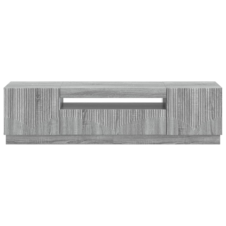 LED tv-meubel Grijs Sonoma Bewerkt hout
