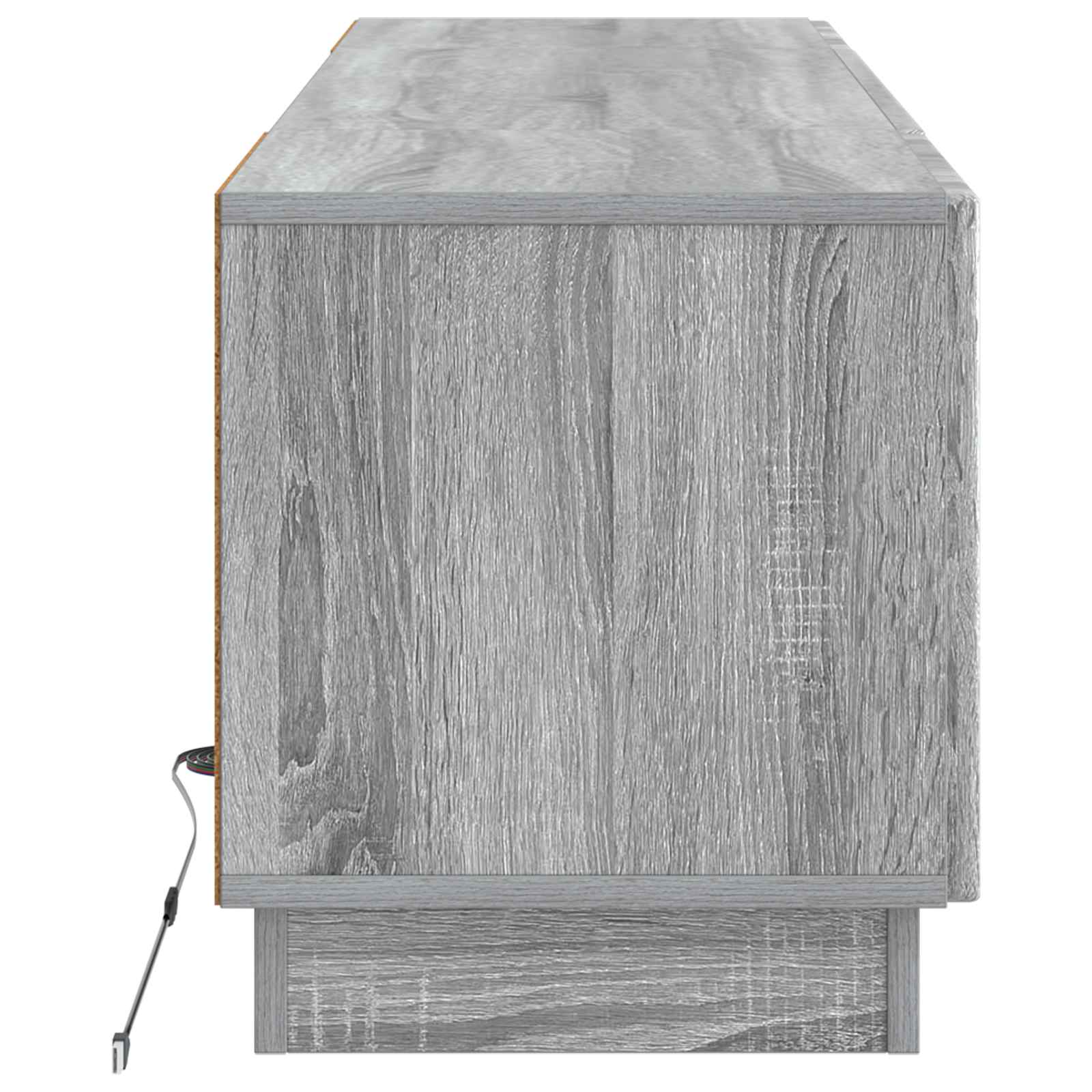 LED tv-meubel Grijs Sonoma Bewerkt hout