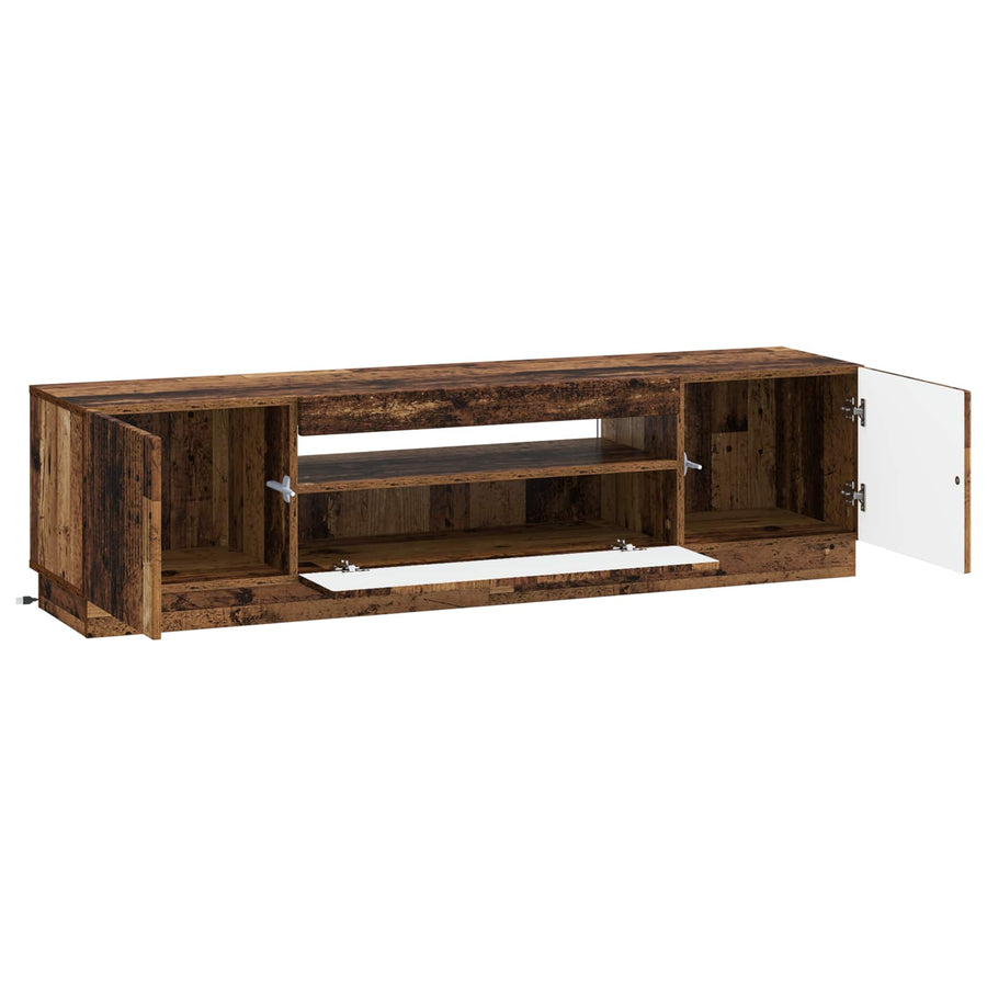 LED tv-meubel Oud hout Bewerkt hout