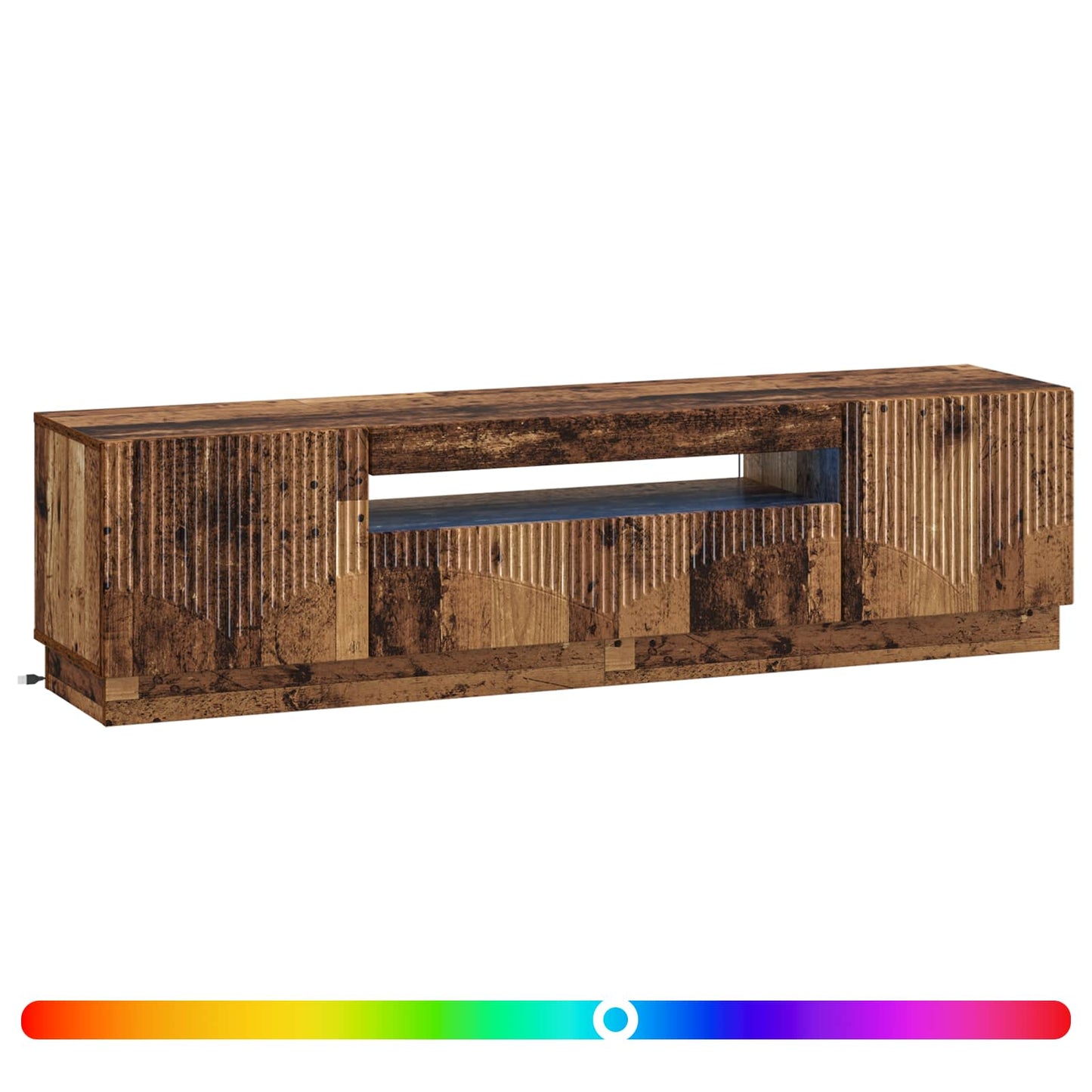 LED tv-meubel Oud hout Bewerkt hout
