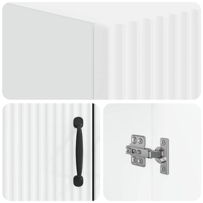 Toiletkast HOORN Wit 66 x 25,5 x 190 cm Bewerkt hout