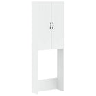 Toiletkast 66x25,5x190 cm wit bewerkt hout