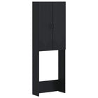 Toiletkast HOORN 66x25.5x190 cm zwart bewerkt hout wandmontage