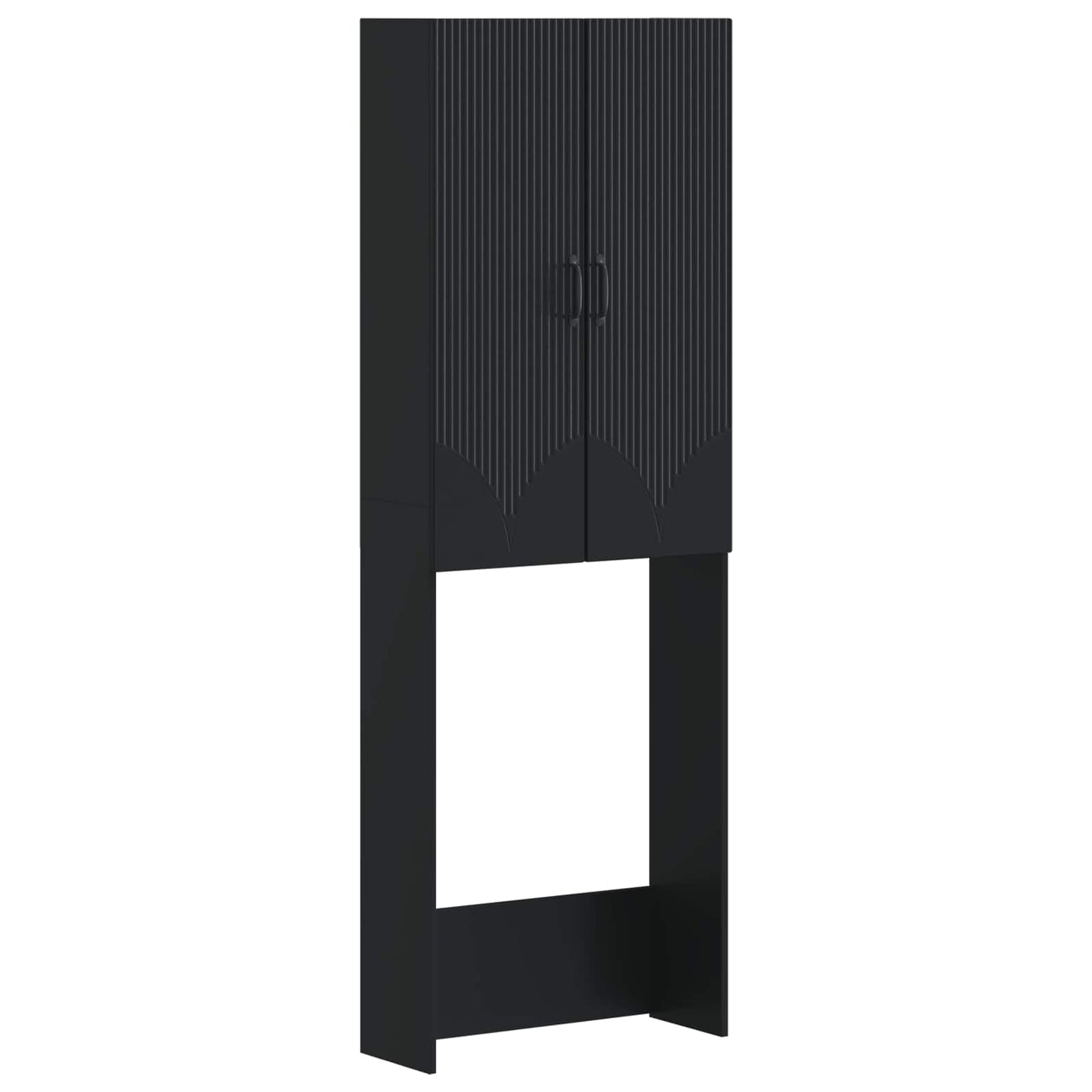 Toiletkast HOORN Zwart 66 x 25,5 x 190 cm Bewerkt hout
