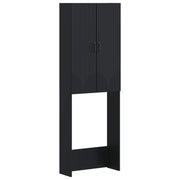 Toiletkast HOORN 66x25.5x190 cm zwart bewerkt hout wandmontage