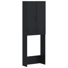 Toiletkast HOORN Zwart 66 x 25,5 x 190 cm Bewerkt hout